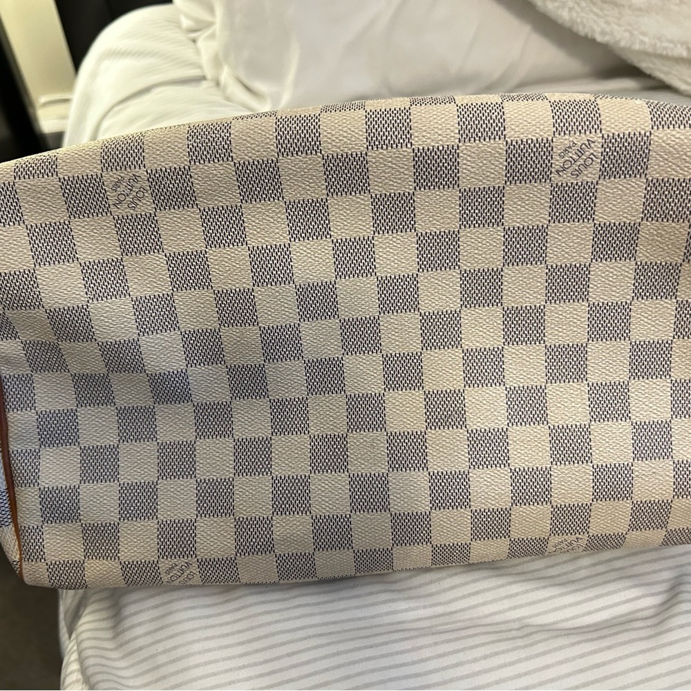 Louis Vuitton speedy. Grey and white checked. - Picture 4 of 5